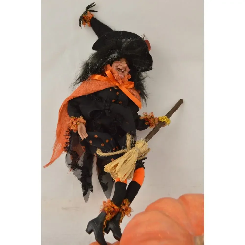 Pier 1 Fall Halloween Decor Lot Pumpkins Gourds Corn Witch Doll Autumn Harvest
